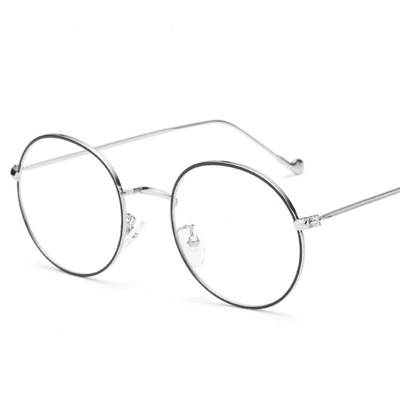 Metal Women Men Round Minus Prescription Eyeglasses With Degree Ultralight Finished Myopia Glasses Diopter 0 -0.5 -1.0 To -6.0 2