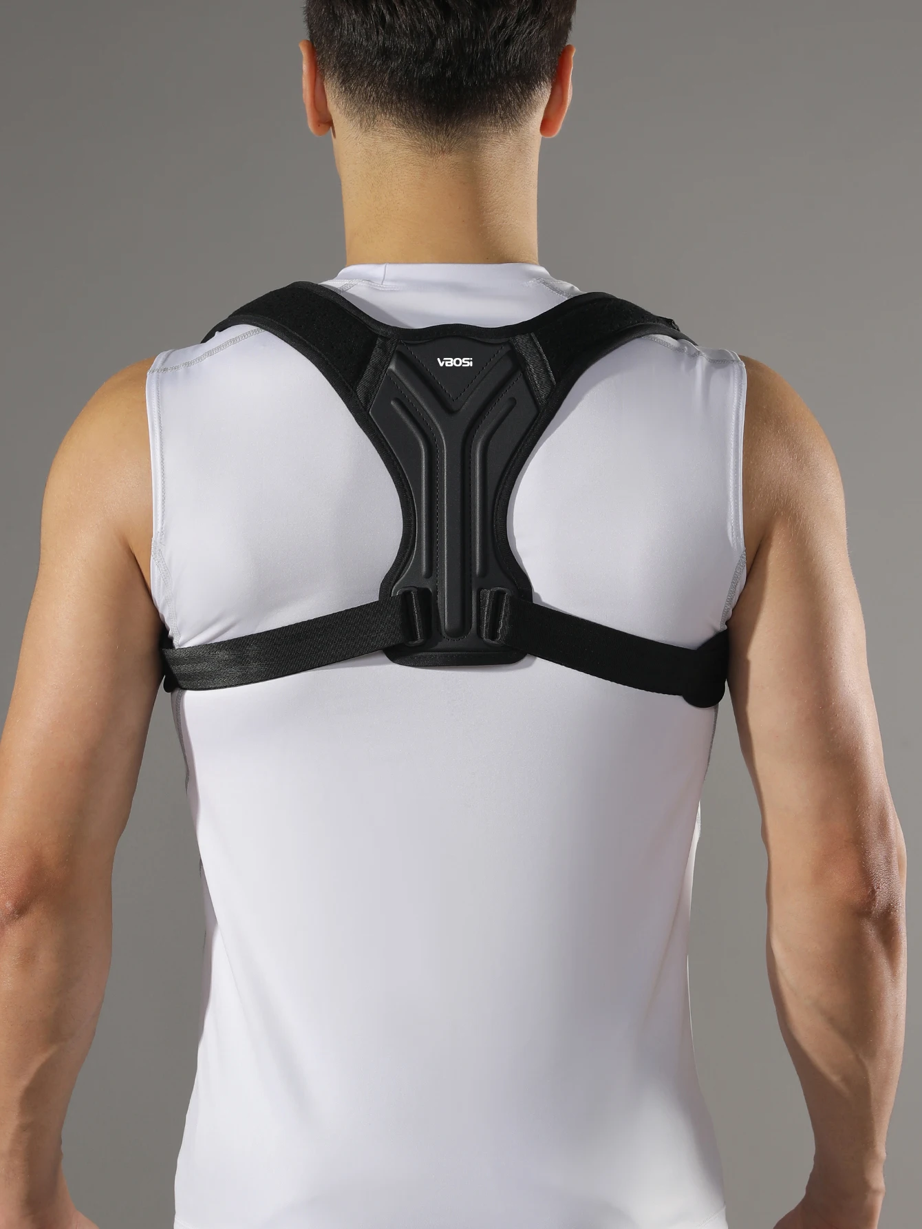 VBOSi Adjustable Upper Back Support Sporty Shoulder Belt Posture Corrector for Women Men