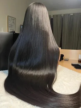 250 Density 40 Inch 13x4 13x6 Hd Bone Straight Lace Frontal  Human Hair Wigs Glueless Brazilian Lace Front Wig For Women 1