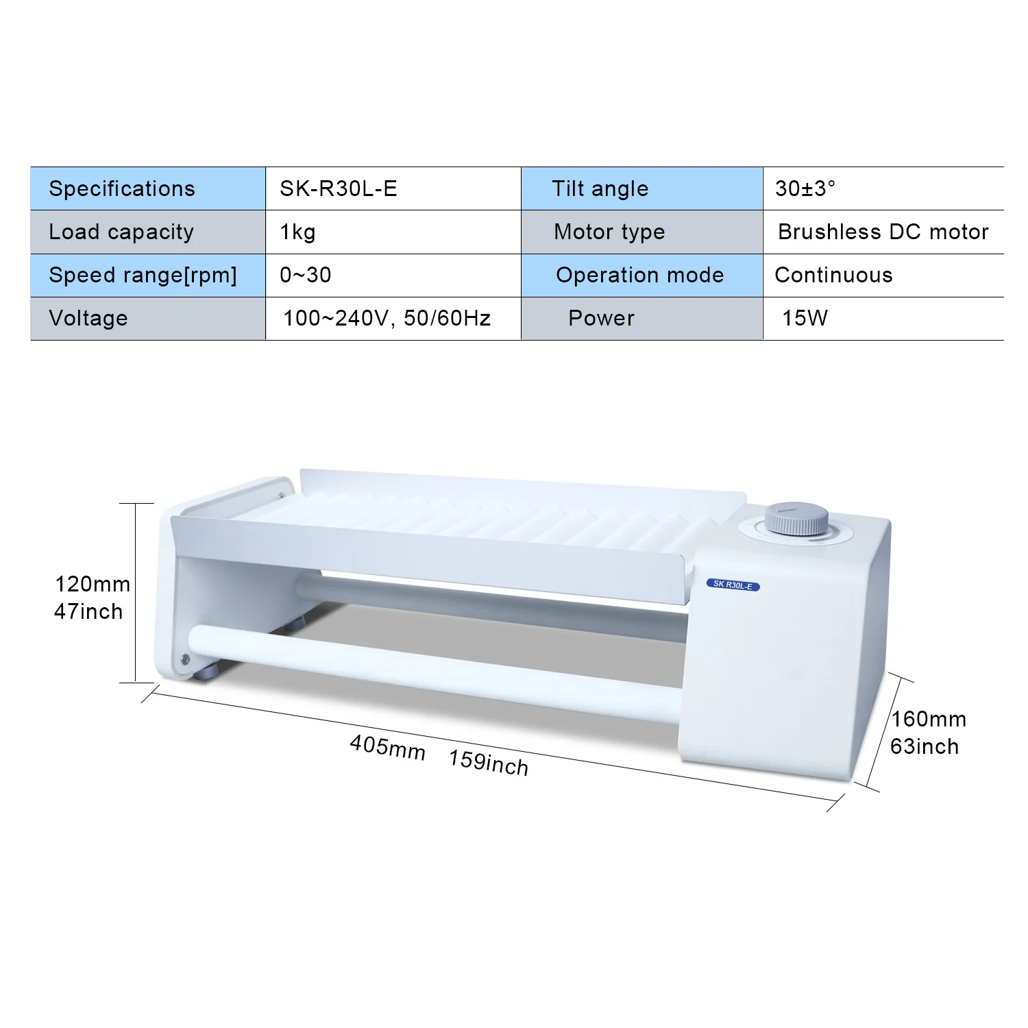 Xin Tester Lab Compact Blood Tube Rolling Rocker 0-30rpm Adjustable Speed Test Tube Mixer SK-R30S-E/SK-R30L-E 110V/220V vortex mixer