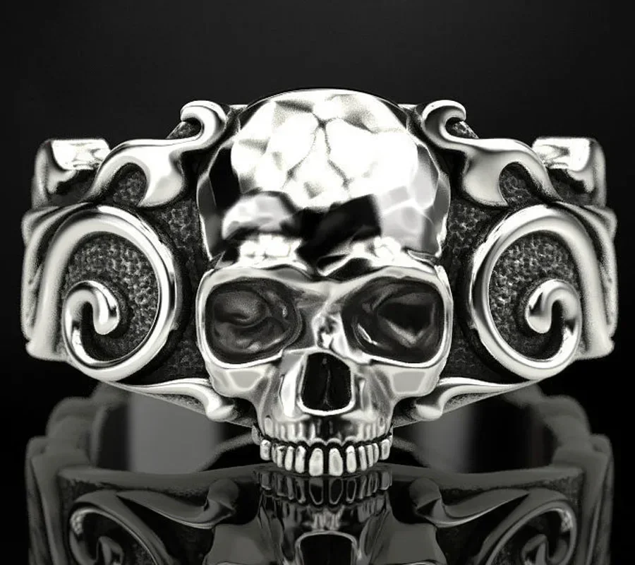 

9.5g Skull Patterns Rings 925 Solid Sterling Silver Rings Many Sizes 7-11