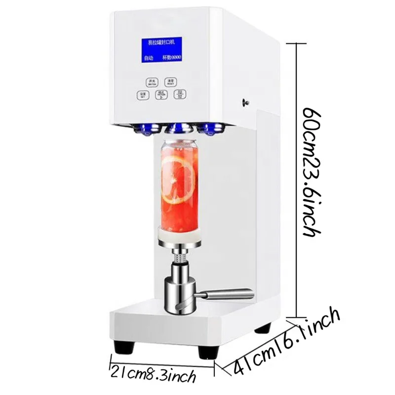 

Automatic Intelligent Plastic Beverage Bottle Easy Open Pop Tea Soda Coffee Vacuum Can Sealing Machine