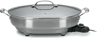 1500-Watt Nonstick Oval Electric Skillet,Brushed Stainless 18 IN 1