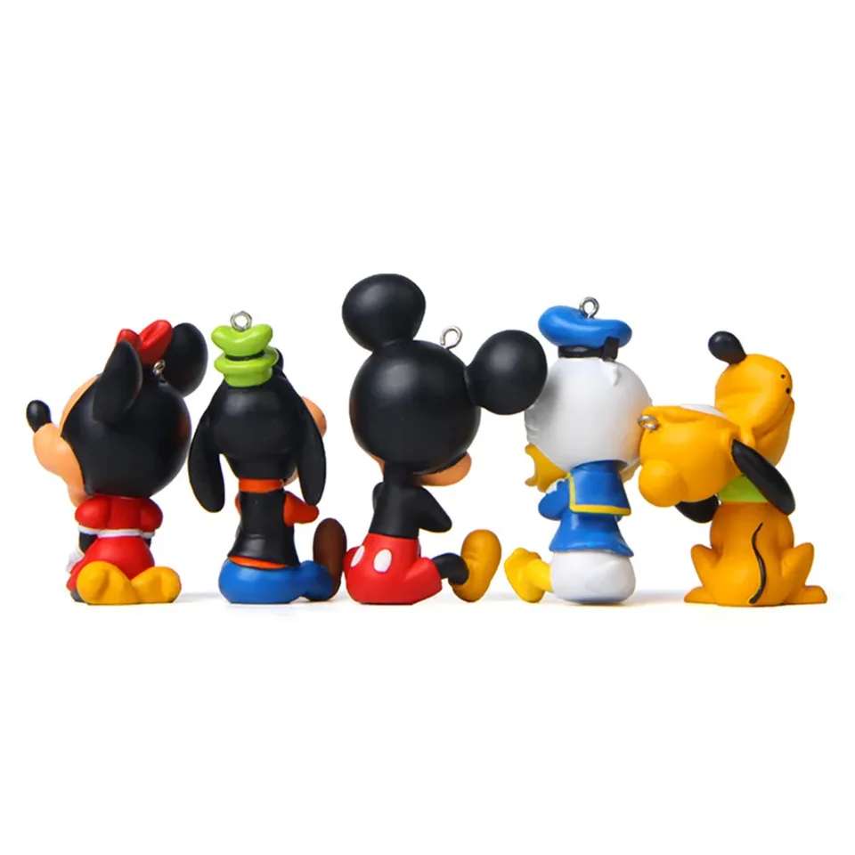 5 種類ディズニーキーチェーンミッキーマウスドナルドダックミニチュア