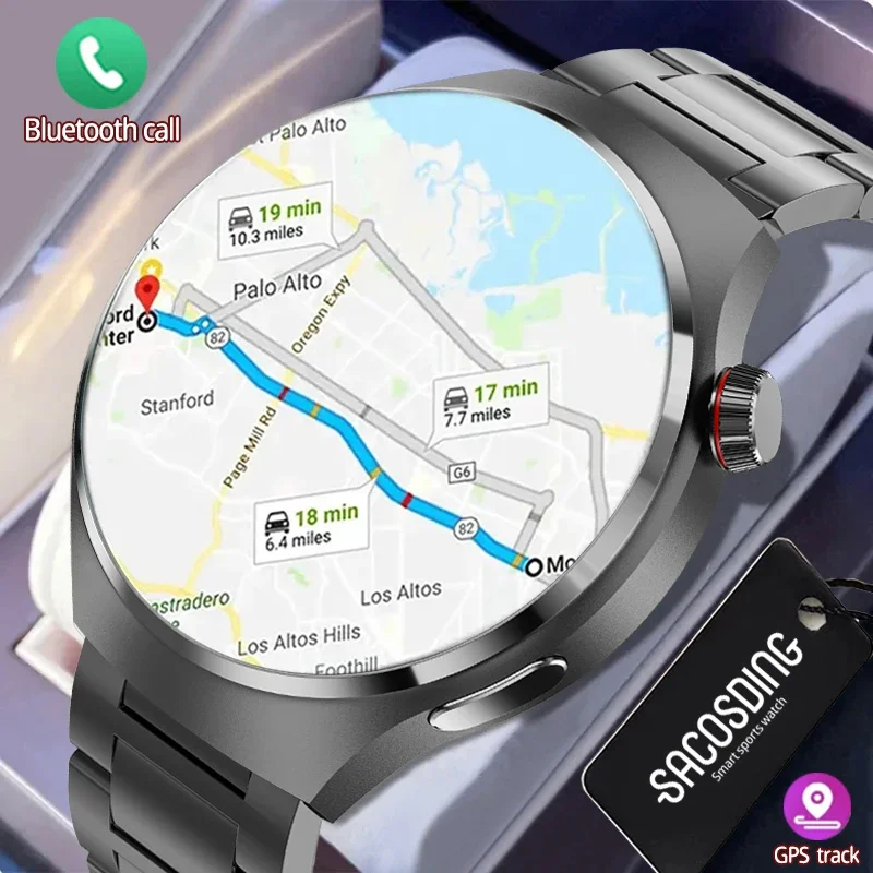 

Смарт-часы мужские с GPS-трекером и Пульсометром