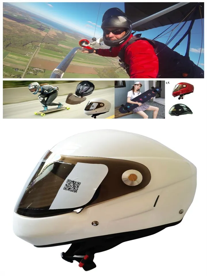 Casque Skyhero Avec Visière Miroir – Pour Parapente, Planche, Vélo électrique, Neuf