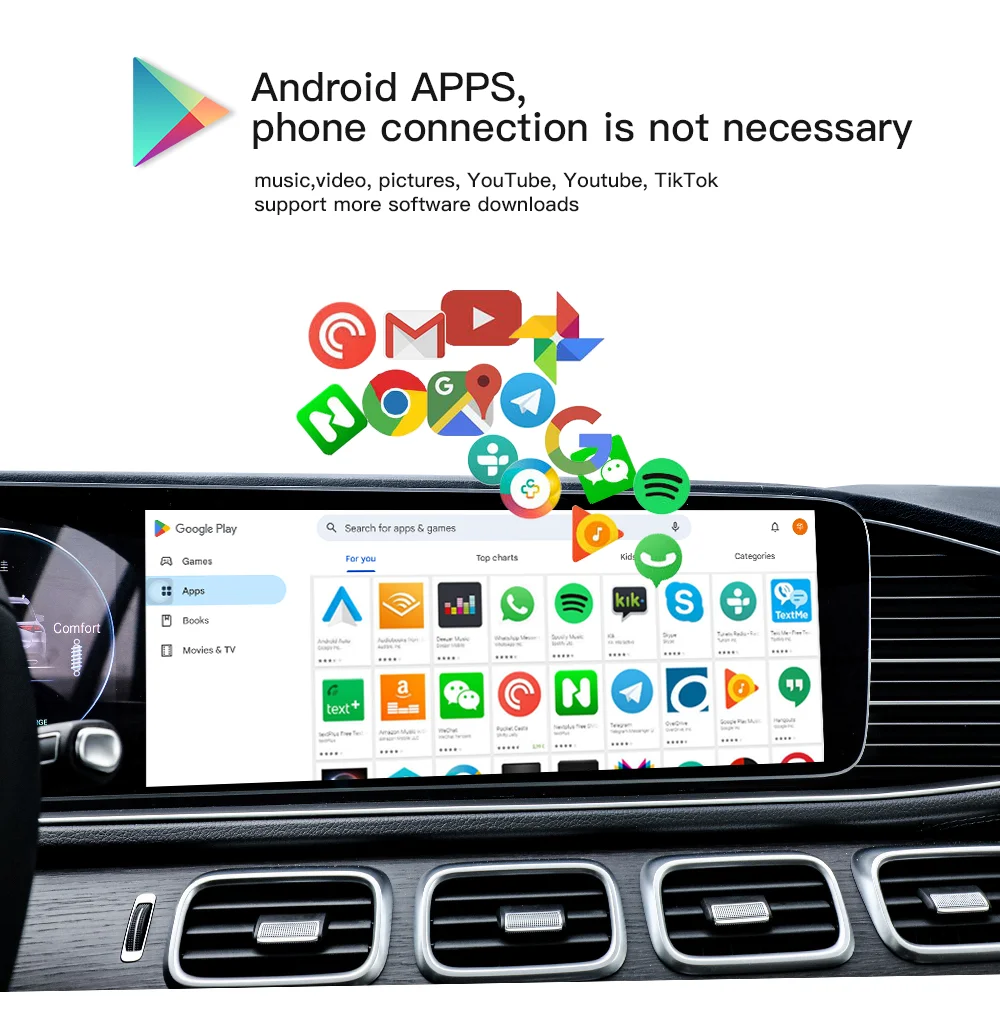 Android CarPlay adapter for Mercedes 10.25 EQV 300 2021 2022 mbux rad –  Wit-Up CarPlay Android Screen Upgrade