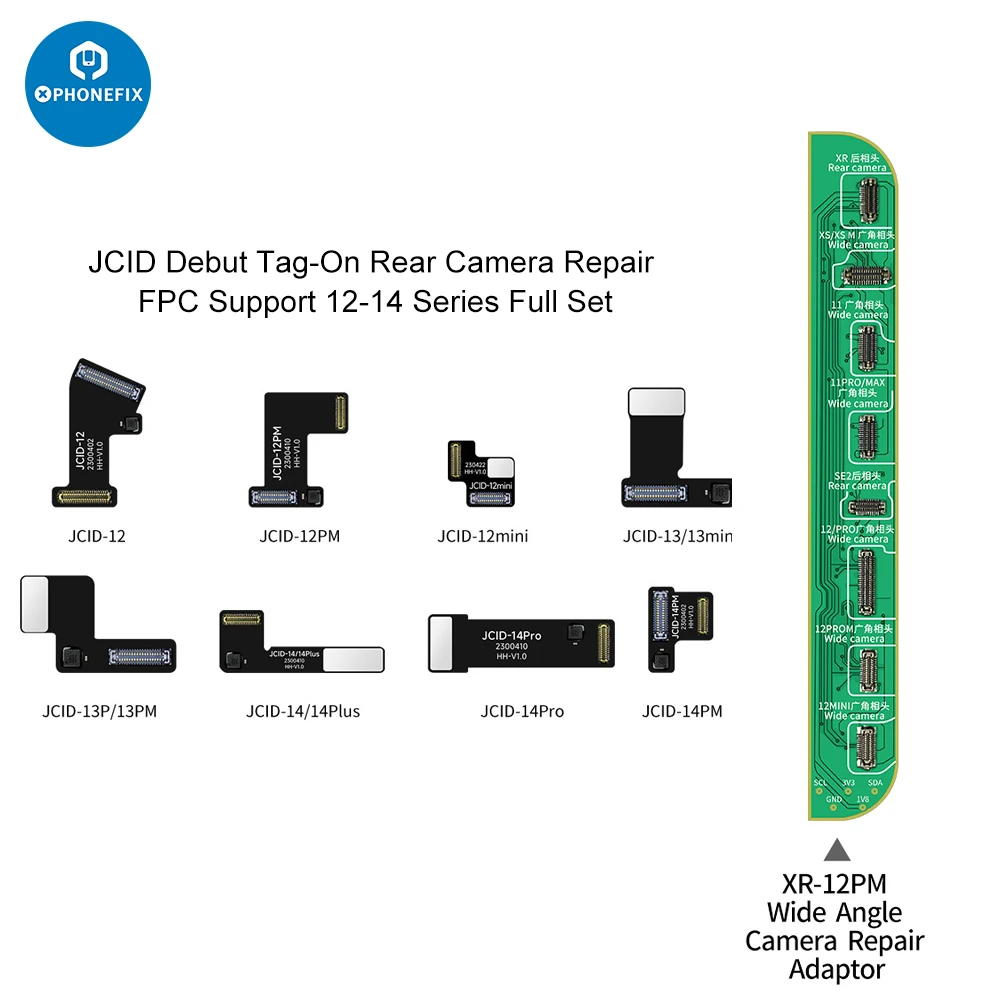 JCID V1SE Non rimozione Tag-on riparazione fotocamera posteriore FPC Flex Cable Board per iPhone XR 11 12 13 14 Pro MAX rimuovi strumento di errore di avvertimento