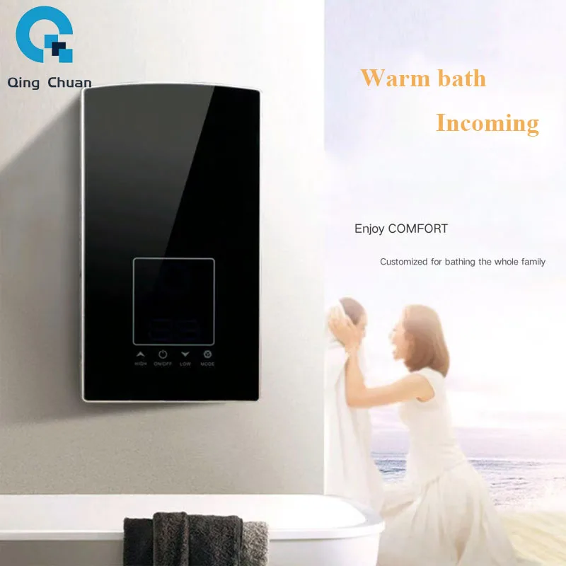 Voice Instantaneous Electric Water Heater Home Small Fast Heating Toilet Shower Wall Mounted Constant Temperature Bath