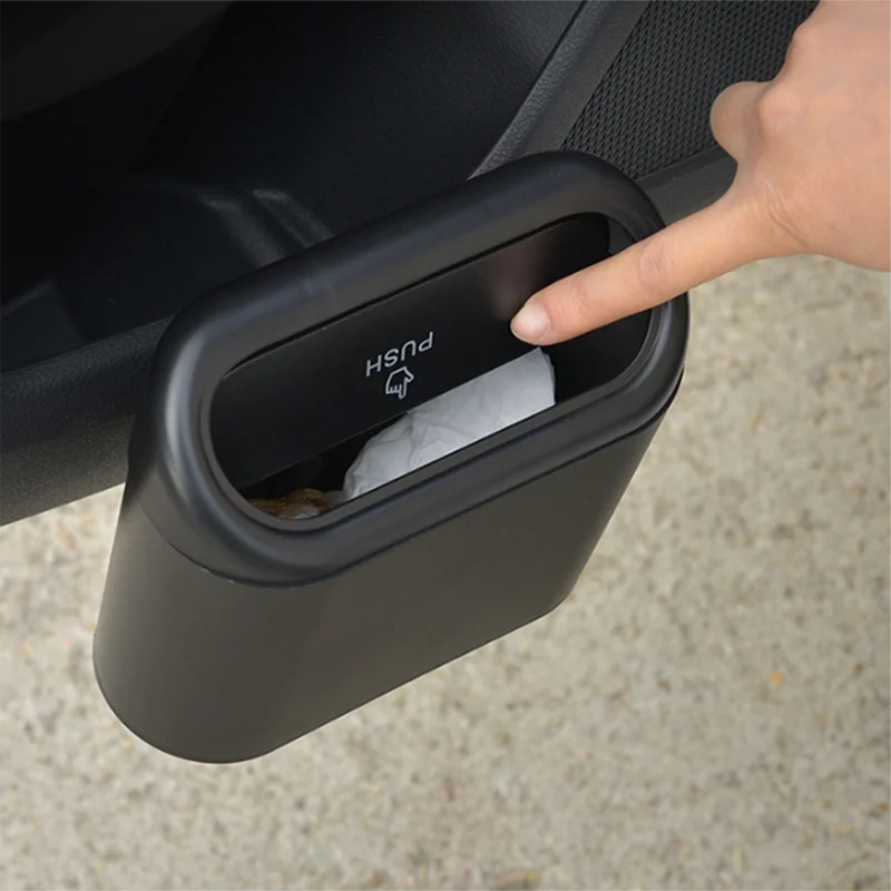 Waterproof Universal Fit Car Trash Can Auto Dustbin Garbage Organizer Automotive Garbage Container Bin for Vehicle Home Office Car Trash Can Car Trash Bag