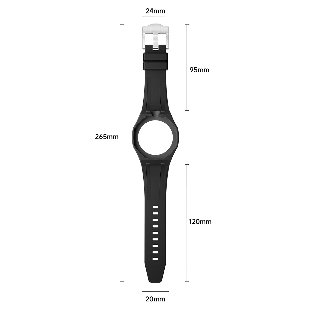 Enhanced Silicone Strap and Ceramic Case Cover Kit for Pop Convert Pocket Wristwatch Accessories