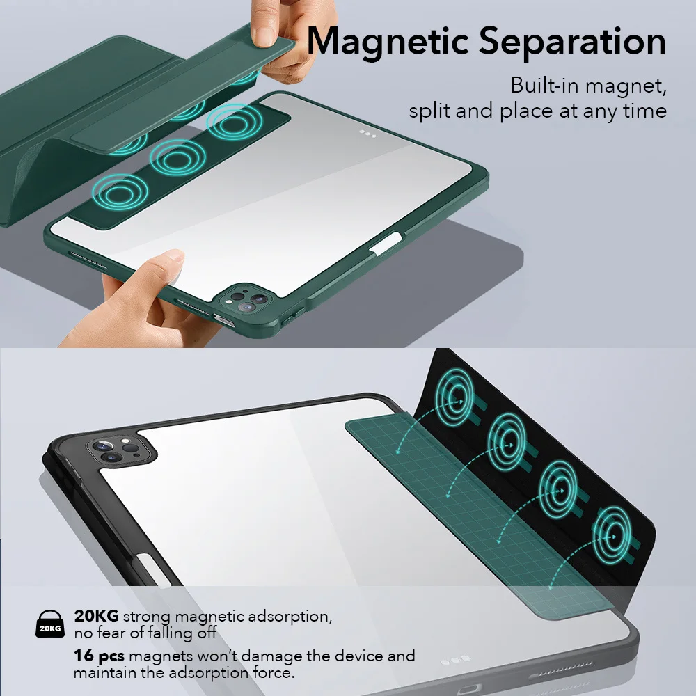Esr para Ipad Mini Case para Ipad Pro 11 12.9 12 2023 2023 Destacável Magnética Lápis Cases para Ipad Air Ipad Case - Imagem 6