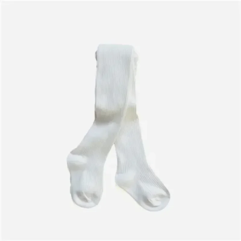 Spring Autumn Children Tights For Girls Cotton Knitted Kid's Girls Pantyhose Solid Soft Baby Leggings White Black Tight kids pantyhose ballet tights toddler tights