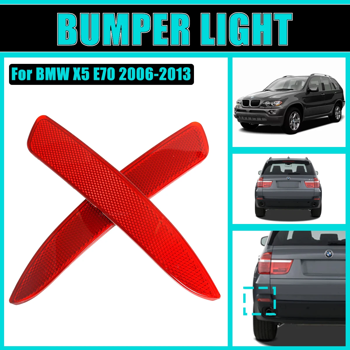 

Bumper Reflector For BMW X5 E70 2006-2013 Rear lamp LED Tail Light Driving Brake Stop Taillight Turn Signal Lamp Car Accessories