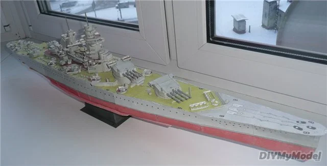 Набор бумажных моделей DIY французский линкор Ришелье Пазлы ручной работы подарок