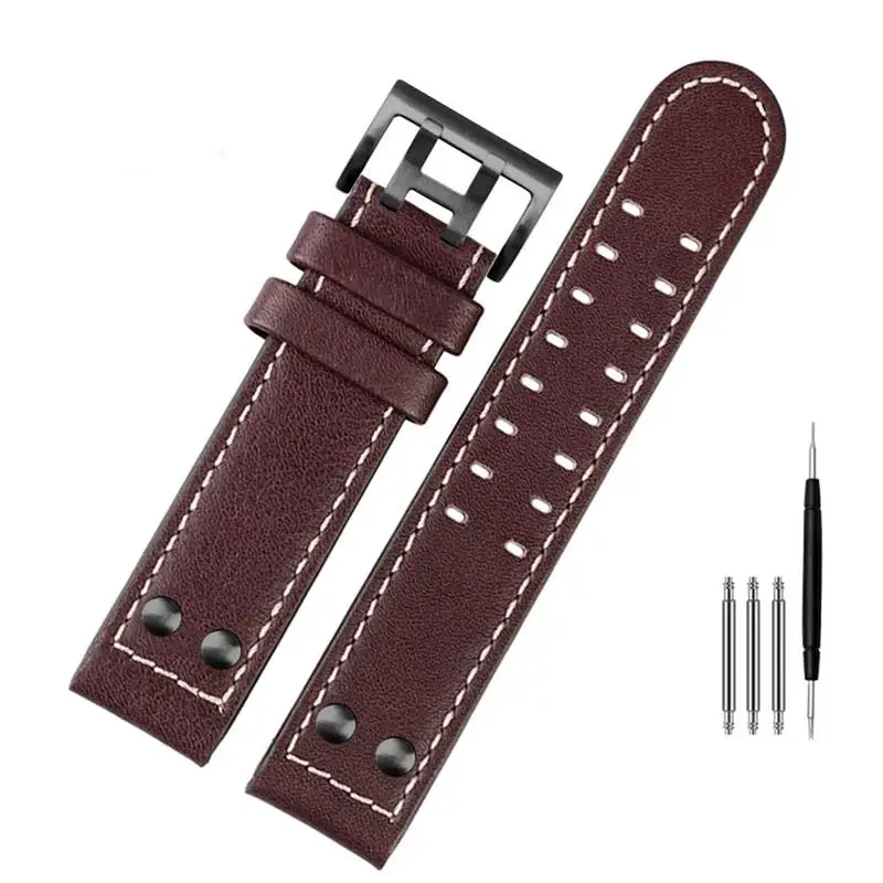 SCHIK For Hamilton Khaki aviation Watch H77616533 H70615733 Watch Strap Genuine Leather jazz field Men WatchBand 20 22 Military