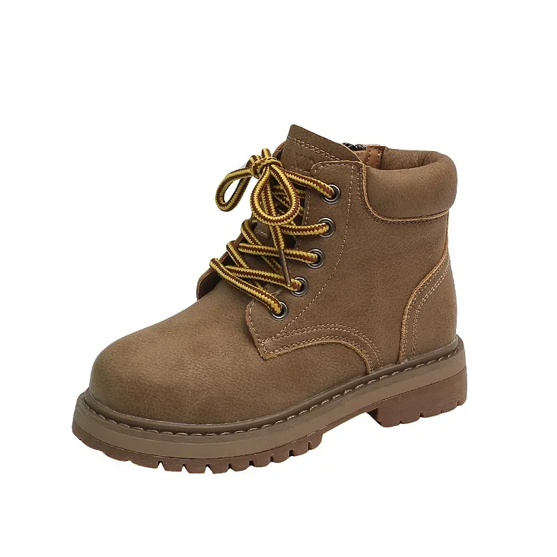 

Winter Autumn Children's Boots Girls Boys Genuine Leather Boots Casual Ankle Shoes Kids Fashion mountaineering boots