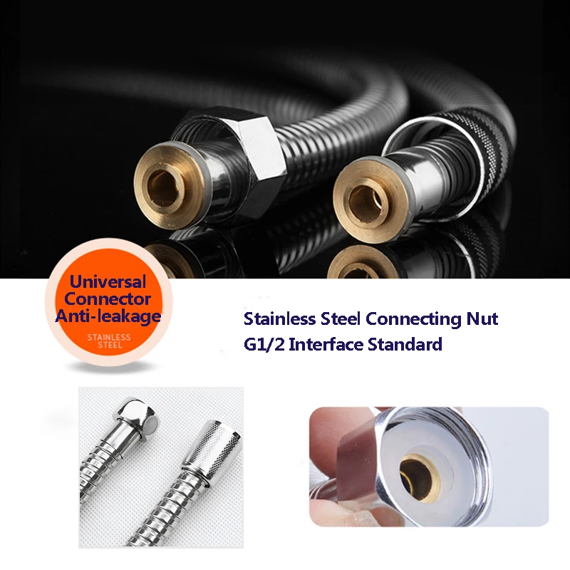 Shower Hose Plumbing Hose 1.5/2 Meters Flexible Stainless Steel