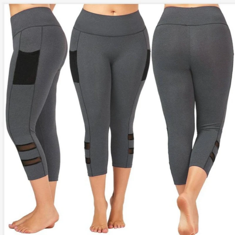 Yoga Leggings Running Pants Women Plus Size with Pockets sports leggings yoga pants