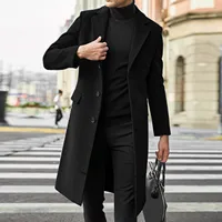 Men Plus Size Winter Coat Lapel Collar Long Sleeve Padded Leather Jacket Vintage Thicken Coat Light Weight Rain Jacket for Men - Image 3