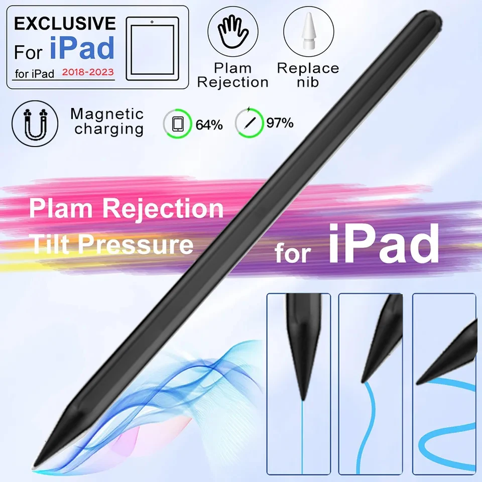 

Для Apple Pencil 2 1 с беспроводной зарядкой, для iPad карандаши Apple для iPad Air 4 5 Pro 11 12,9 StylusMagnetic