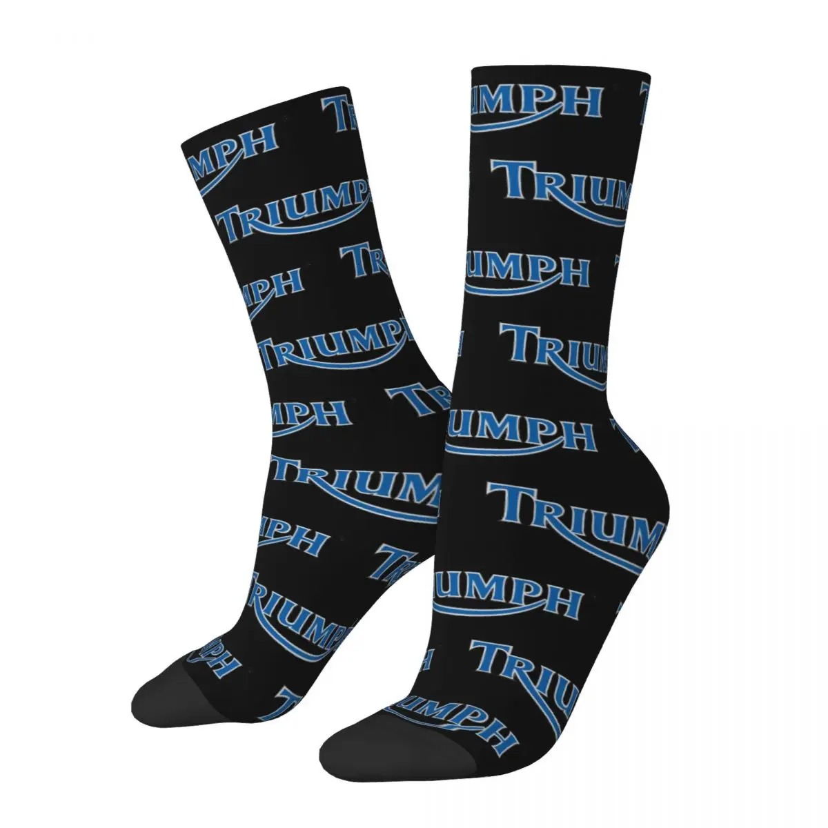 

TRIUMPHS Motorcycle Racing Theme Design Socks Product for Men Women Sweat Absorbing Printing Socks