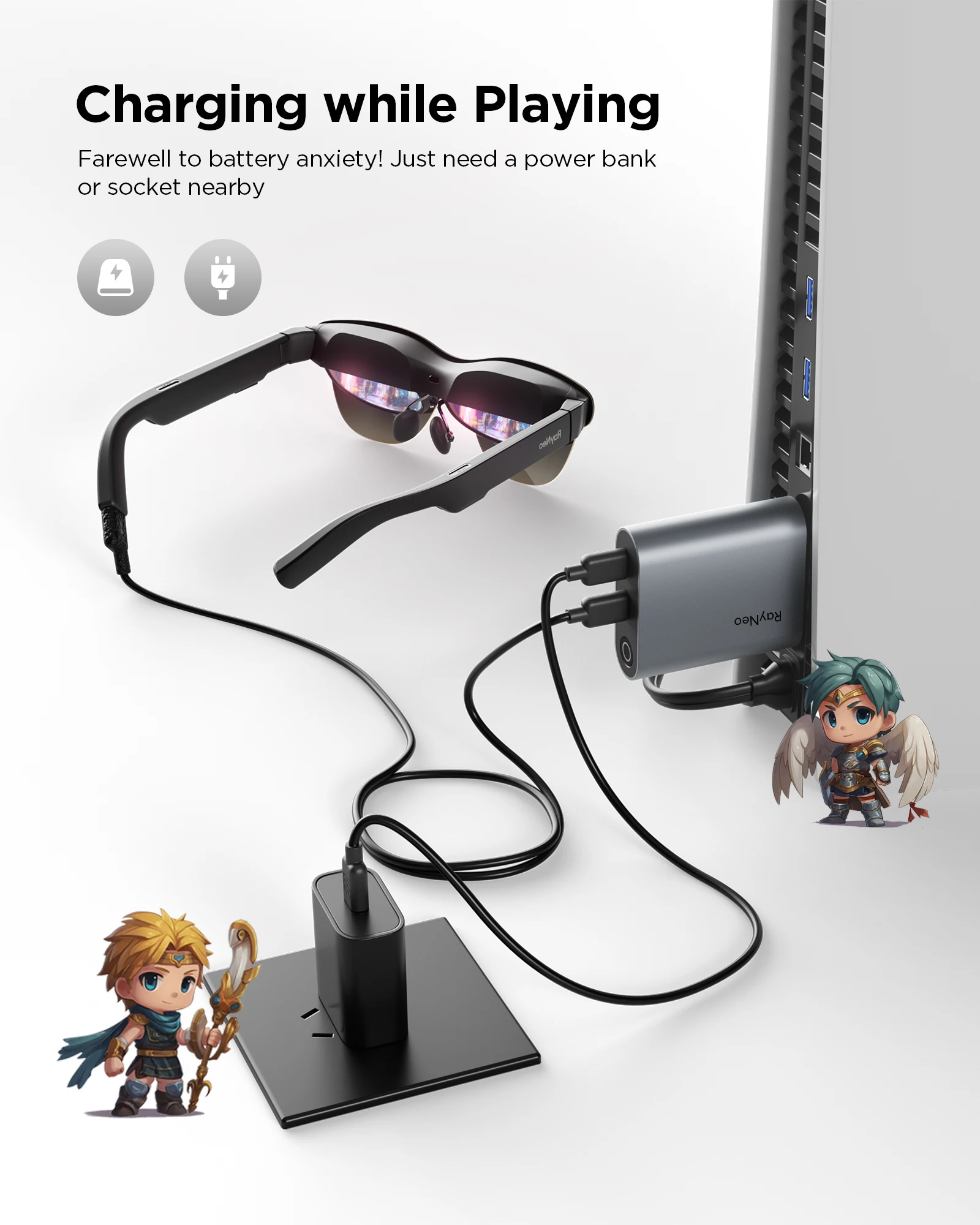 HDMI-compatible Adapter Connect to HDMI-enabled device Xbox, PS4/5, iPhones 14 1