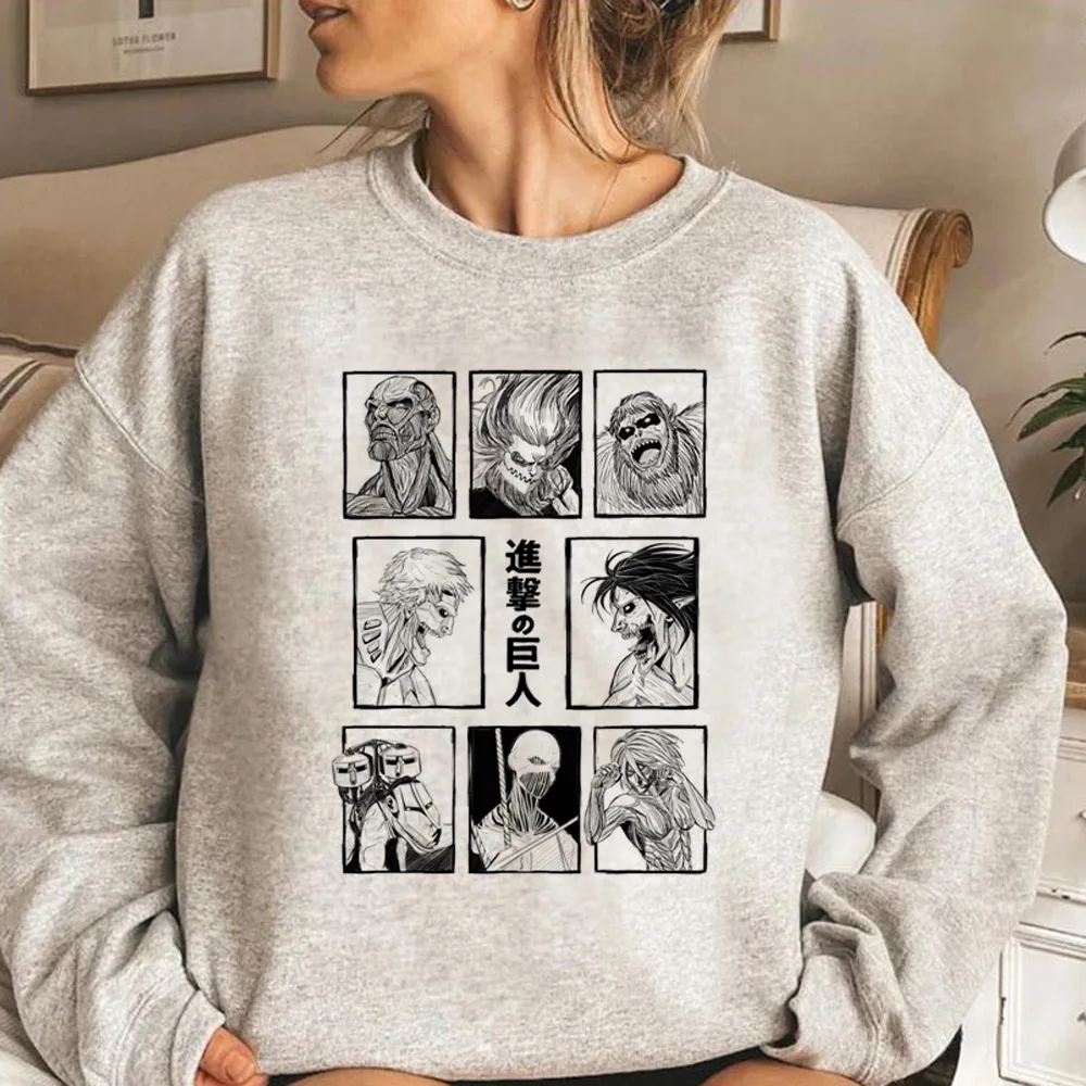 

Attacke Attack on Titan hoodies women Korean style 2023 Winter long sleeve top tracksuit women Fleece clothes