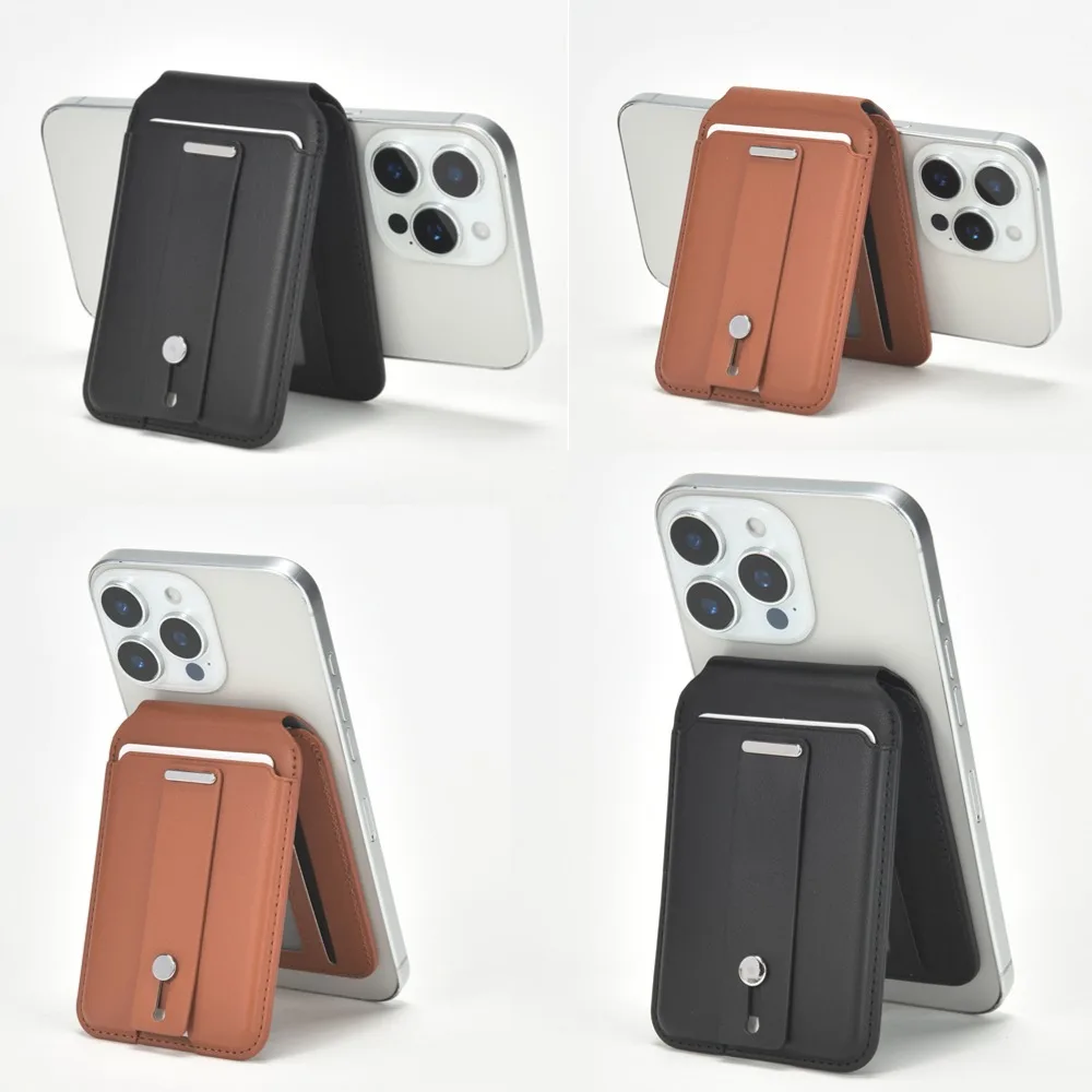 Premium Magnetic Leather Wallet with Anti-Lost Tracking and Kickstand Functionality