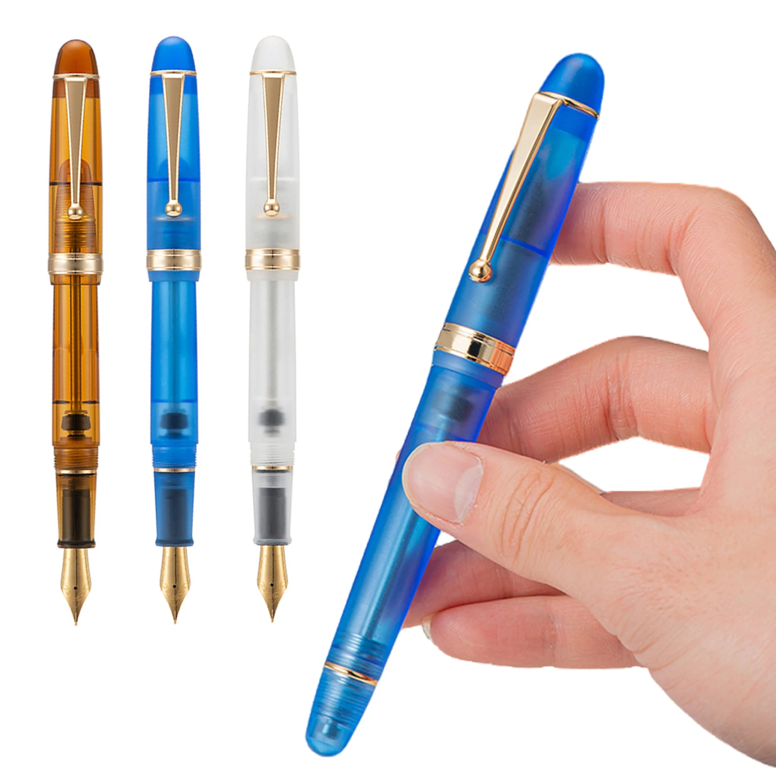 Asvine V126 Fountain Pen EF F M Nib Vacuum Filling Matte Acrylic ink Pen school office  supply calligraphy Writing gifts pens 2