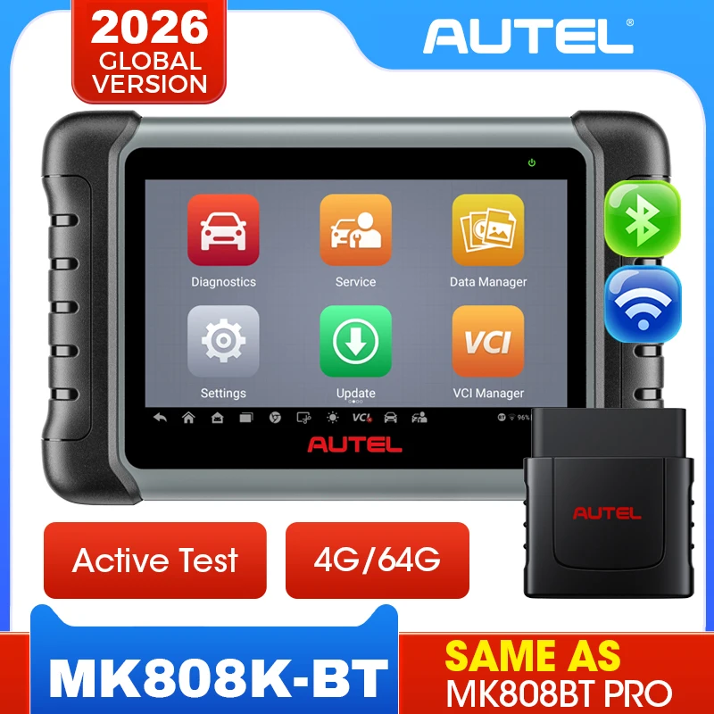 Autel MaxiCOM MK808K-BT MK808K BT Bluetooth OBD2 skaner taki sam jak MK808BT Pro pełny dwukierunkowy czytnik kodów narzędzia diagnostyczne