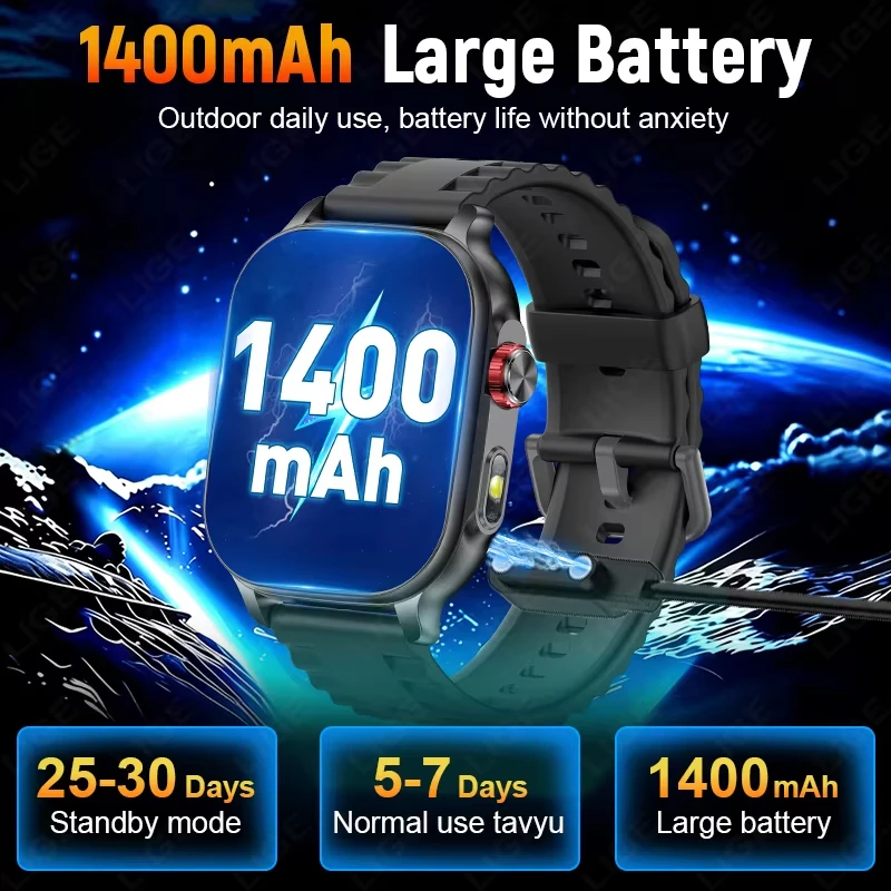 Nouvelle Montre Connectée Bip 5 Max 2026 Amazfit pour Hommes, Sportive, Étanche IP68, Lampe Torche Extérieure, Appel Bluetooth, Montre Connectée Tendance pour Femmes, Idéale pour un Cadeau