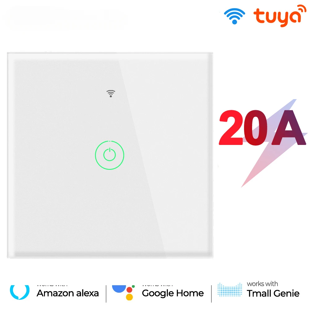 

Смарт-выключатель DELIXING Tuya с Wi-Fi, 20 А, 4400 Вт