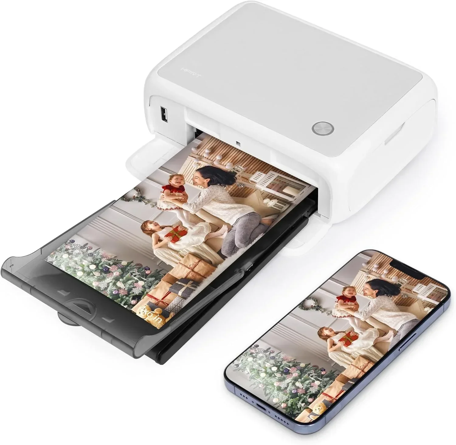 GlowMartHPRT CP4000L Impresora de Fotos 10x15cm 3 inches 4 inches 6 600DPI Small Phone Photo Machine for Home