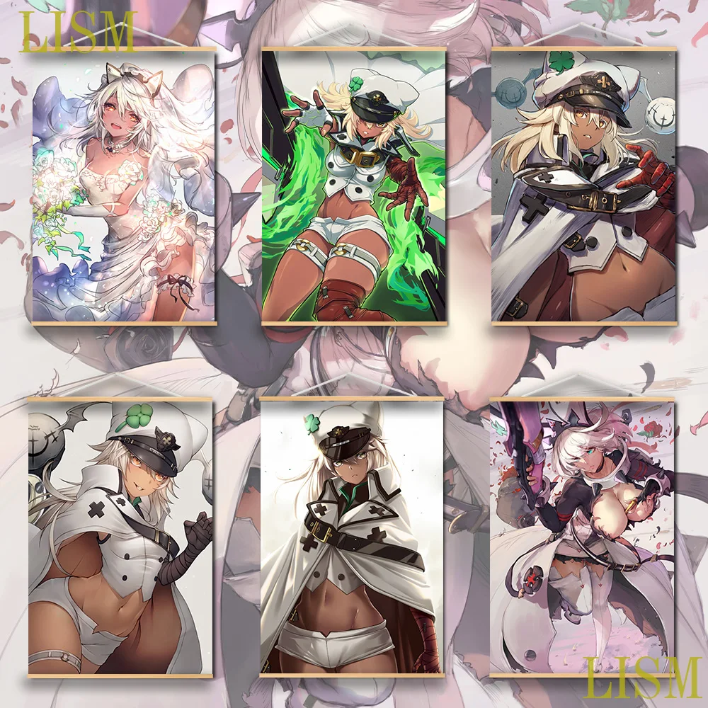 

Guilty Gear Ramlethal Valentine Anime manga wall Poster solid wood hanging scroll with canvas painting