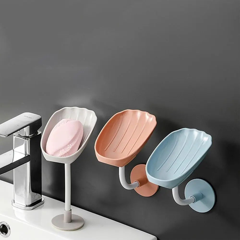 Soap Holder Plastic Drain Bendable Wall-Mounted Dish Practical Kitchen Bathroom Accessories Hardware