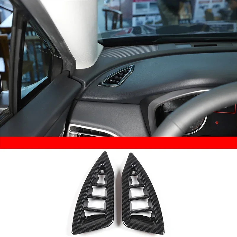 

For Subaru Outback 2020 2021 2022 2023 Car Dashboard Air Outlet Frame Sticker ABS Carbon Fiber Pattern Interior Accessories