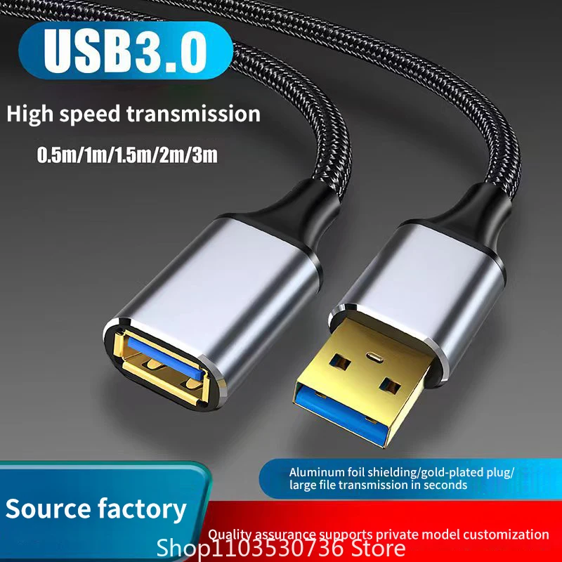 High-Speed USB 3.0 Extension Cable - Male to Female Extender Cord
