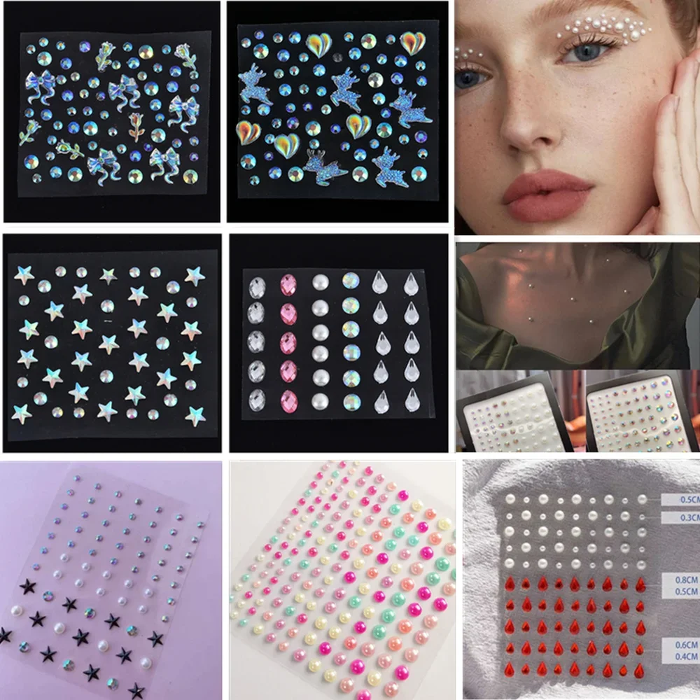 CrystalFaceJewelsRhinestonesBodyMakeupStickersFaceGemsGlitter