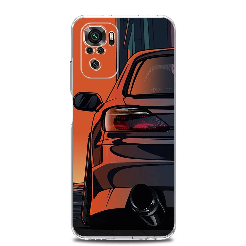 JDM Sports Car Design Clear Phone Case - Sleek Protective Cover