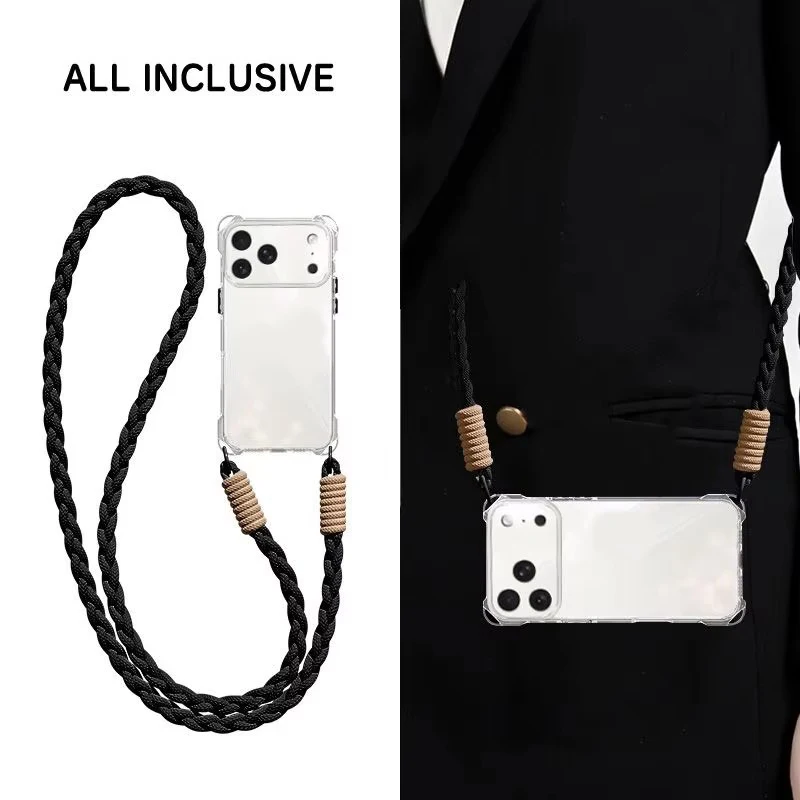 Versatile Crossbody Phone Case with Lanyard and Necklace Strap