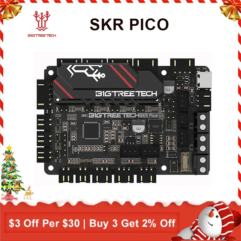 Bigtreetech Btt Skr Pico V1.0 Motherboard a Bordo Tmc2209 Uart Murata Capacitor para Raspberry pi Voron V0.1 Peças de Impressora 3d