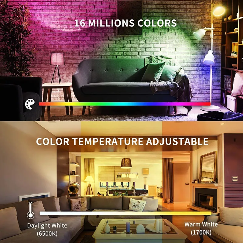 Yeelight Smart LED Bulb W3 Smart Home Color E27 2700K 900lm 8W 100-240V Lamp Xiaomi mijia Alexa Google Home Yandex smart led bulb led lamp