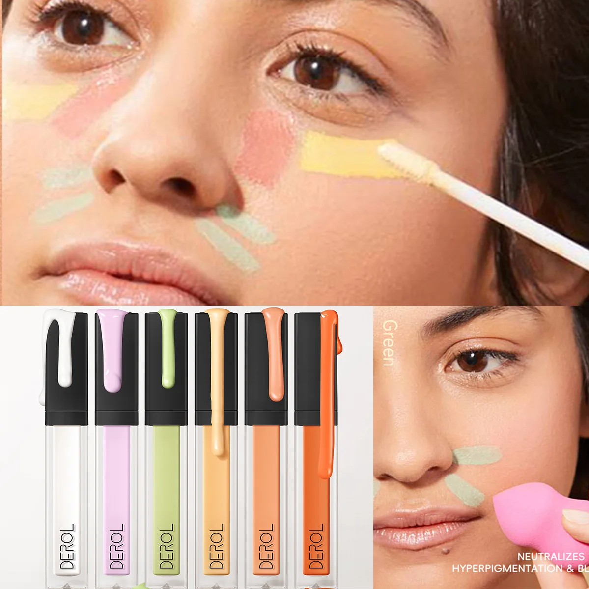 Nude Makeup Facial Foundation Color Correction Liquid Concealer Cream Cover Blemish Oil Control Brighten Skin liquid foundation,cc cream,makeup cosmetics,makeup cream