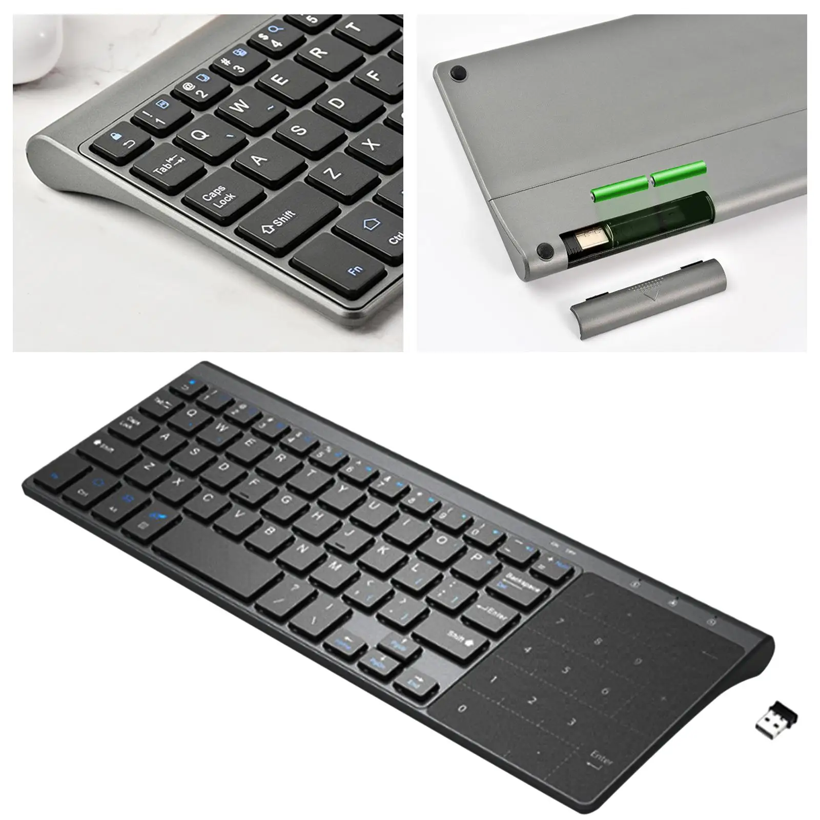 USB 리시버 장착 미니 무선 키보드, PC 컴퓨터 절전 슬림