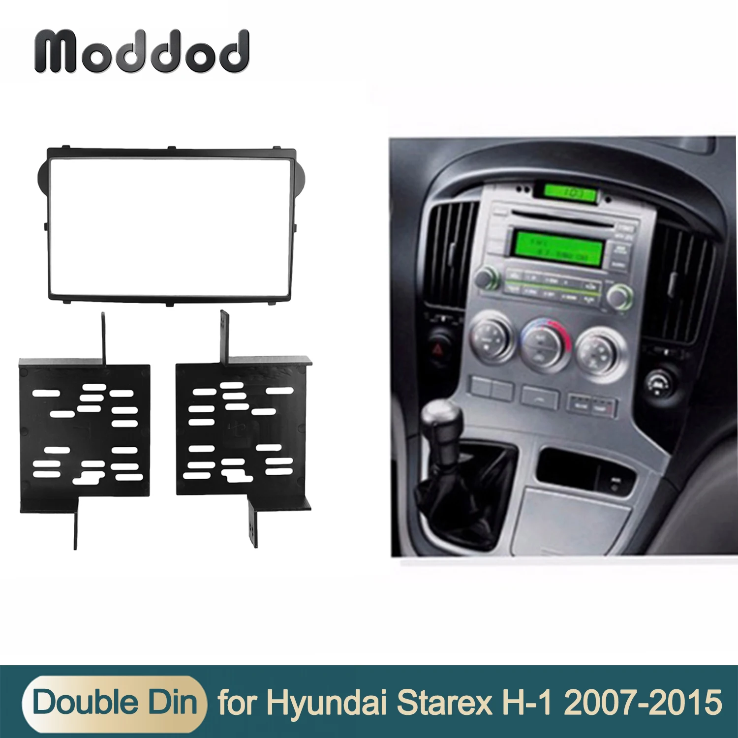 Автомобильная радиоприемная панель с двумя разъемами Din для HYUNDAI H1 Starex iLoad i800