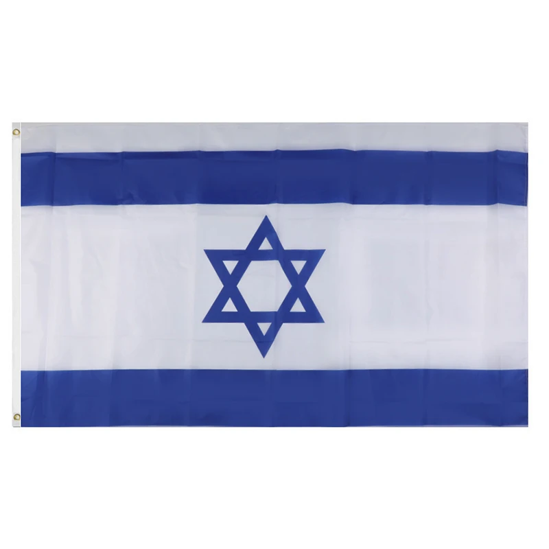 Israel National Flag 90X150cm Israel National Flag Hanging Polyester ISR IL Israeli National Flags Banner For Decoration