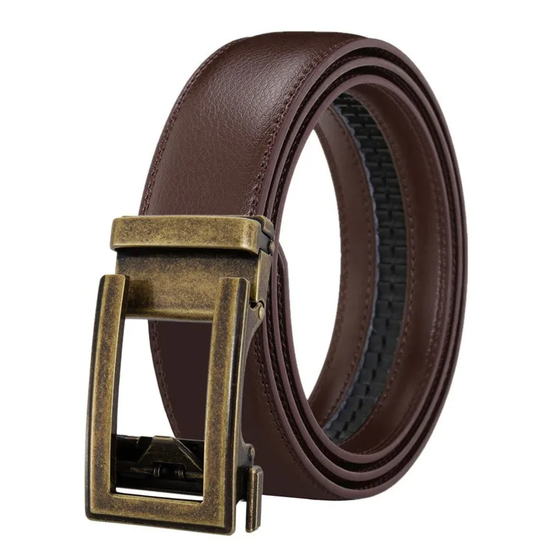 Luxury Men's Leather Belt - High Quality Designer Craftsmanship in White, Blue, Red, Brown