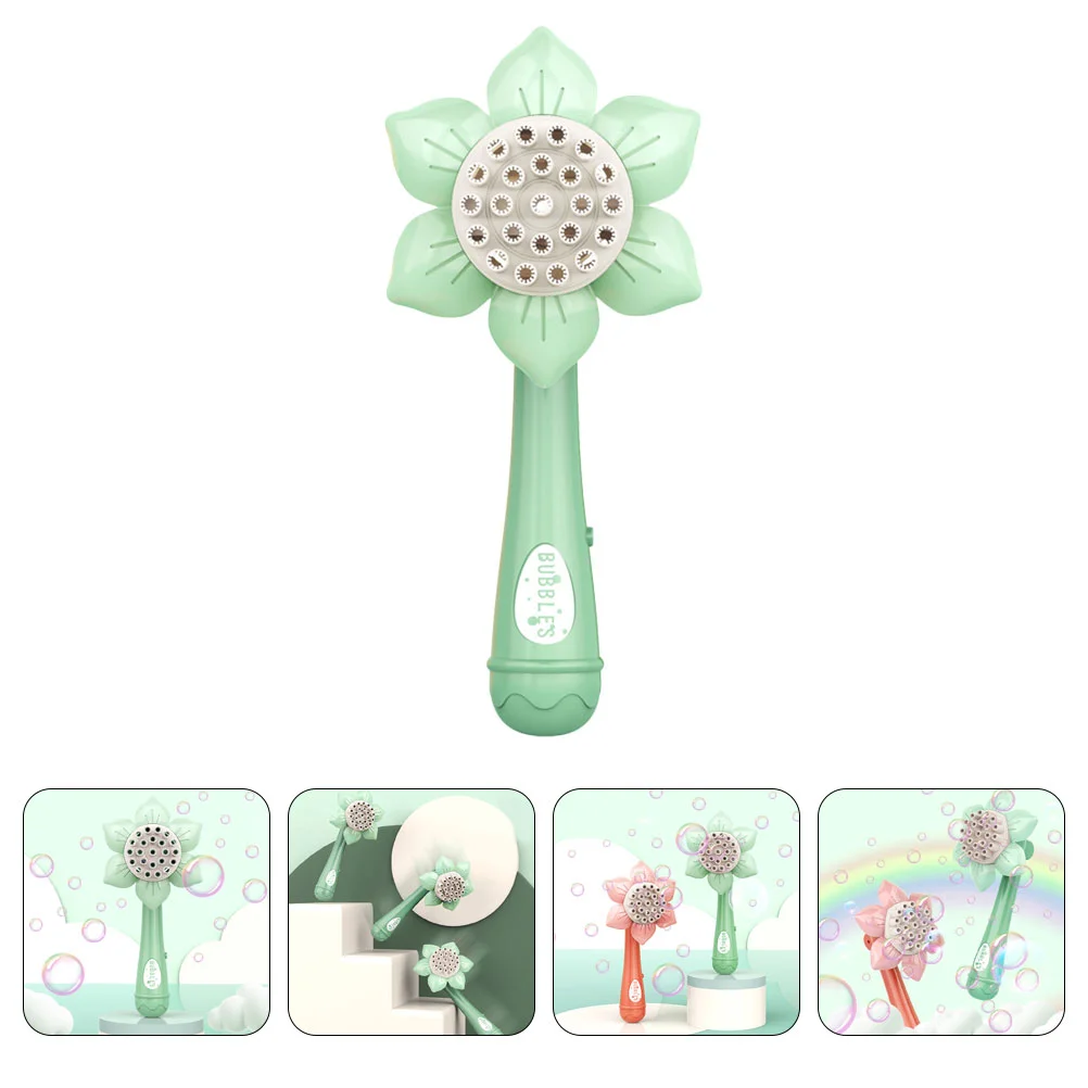 

Sunflower Shape Bubble Machine Toy Portable Bubble Wand Toy Electric Bubble Blower Toy