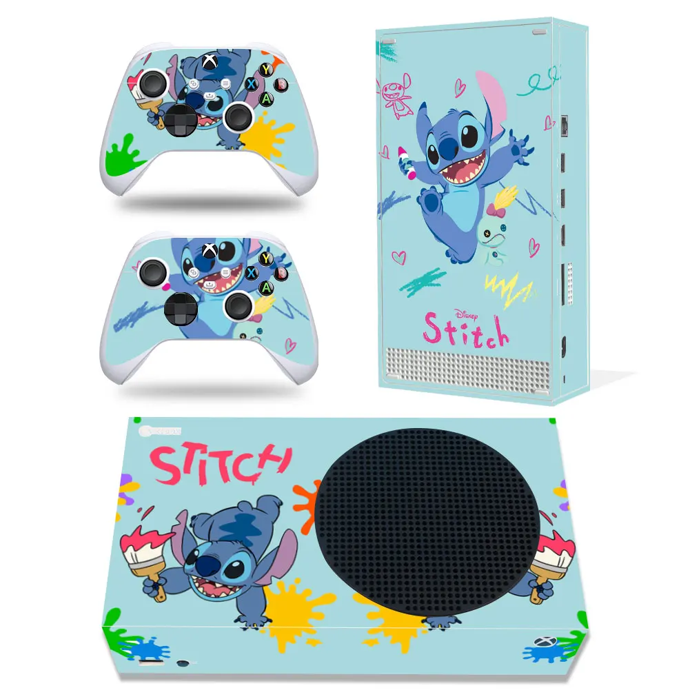 Disney Stitch Mickey Decal Cover for Xbox Series X Console and 2 Controllers Xbox Series X Skin Sticker Vinyl